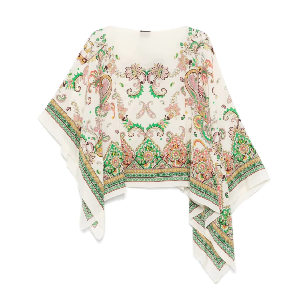 ETRO Witte Zijden Jas Dames Buitenkleding Multicolor Dames