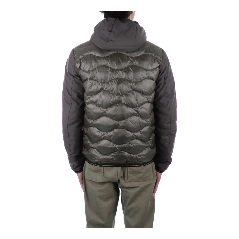 Blauer Groene Hoodie Jas Logo Rits Zakken Green Heren