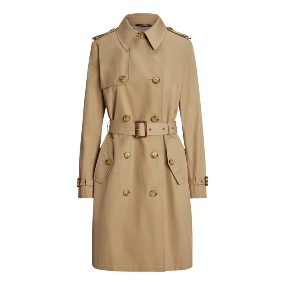 Ralph Lauren Klassisk Beige Trench Coat Beige, Dam