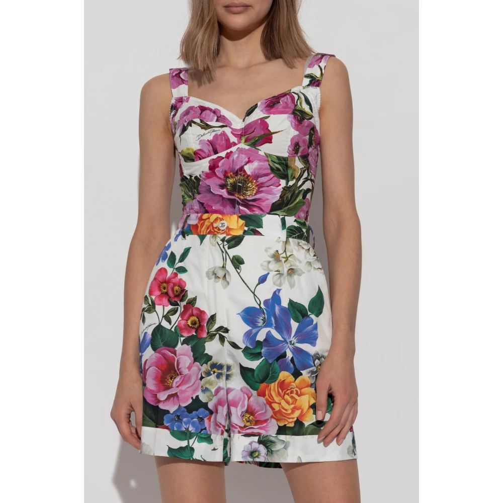 Dolce & Gabbana Top met bloemenpatroon Multicolor Dames