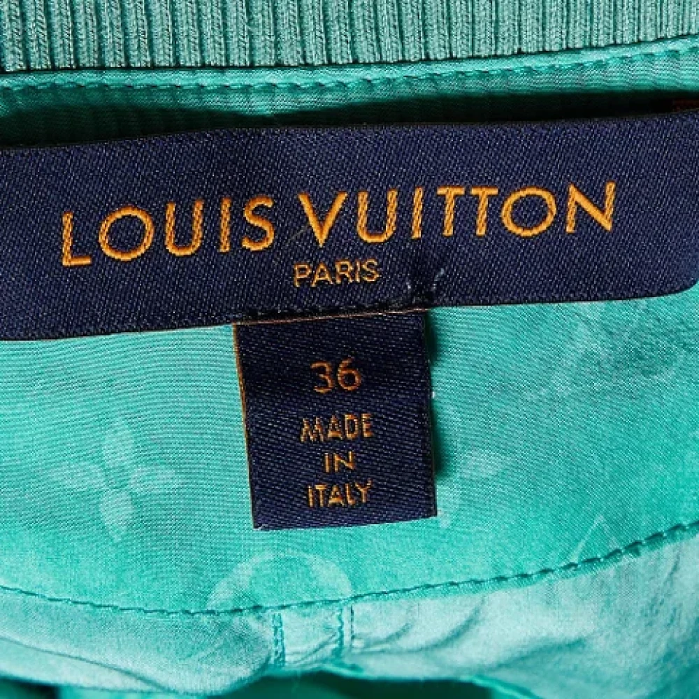 Louis Vuitton Vintage Pre-owned Silk outerwear Green Dames