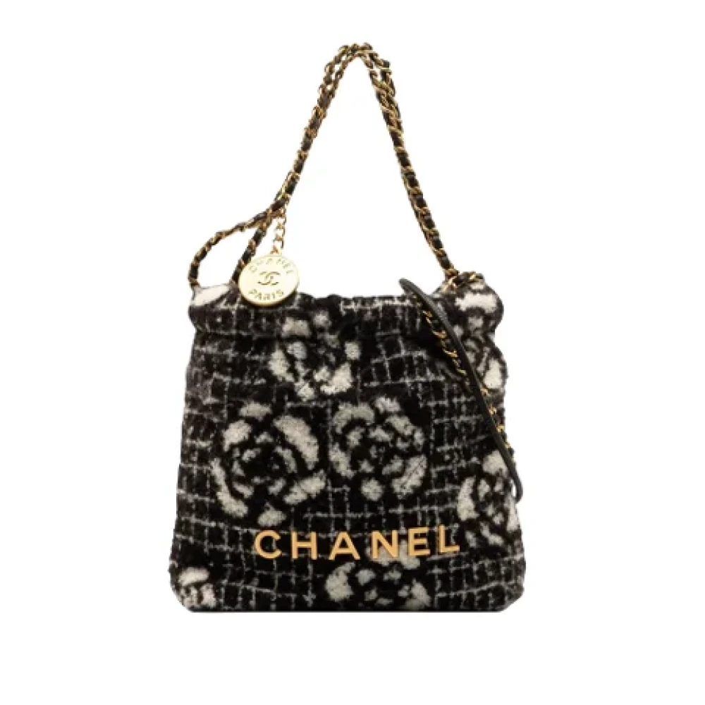 Chanel Vintage Pre-owned Cotton chanel-bags Black Dames
