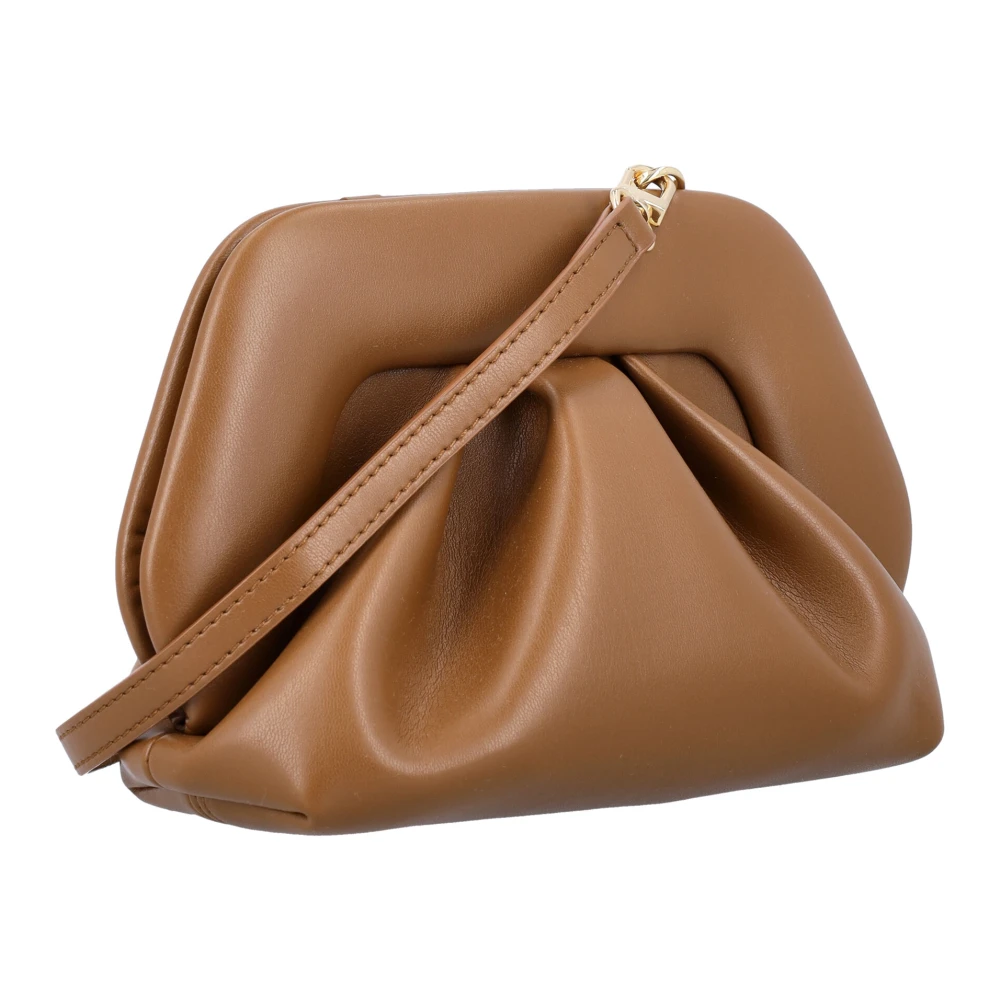 THEMOIRè Karamel Vegan Stof Clutch Handtas Brown Dames