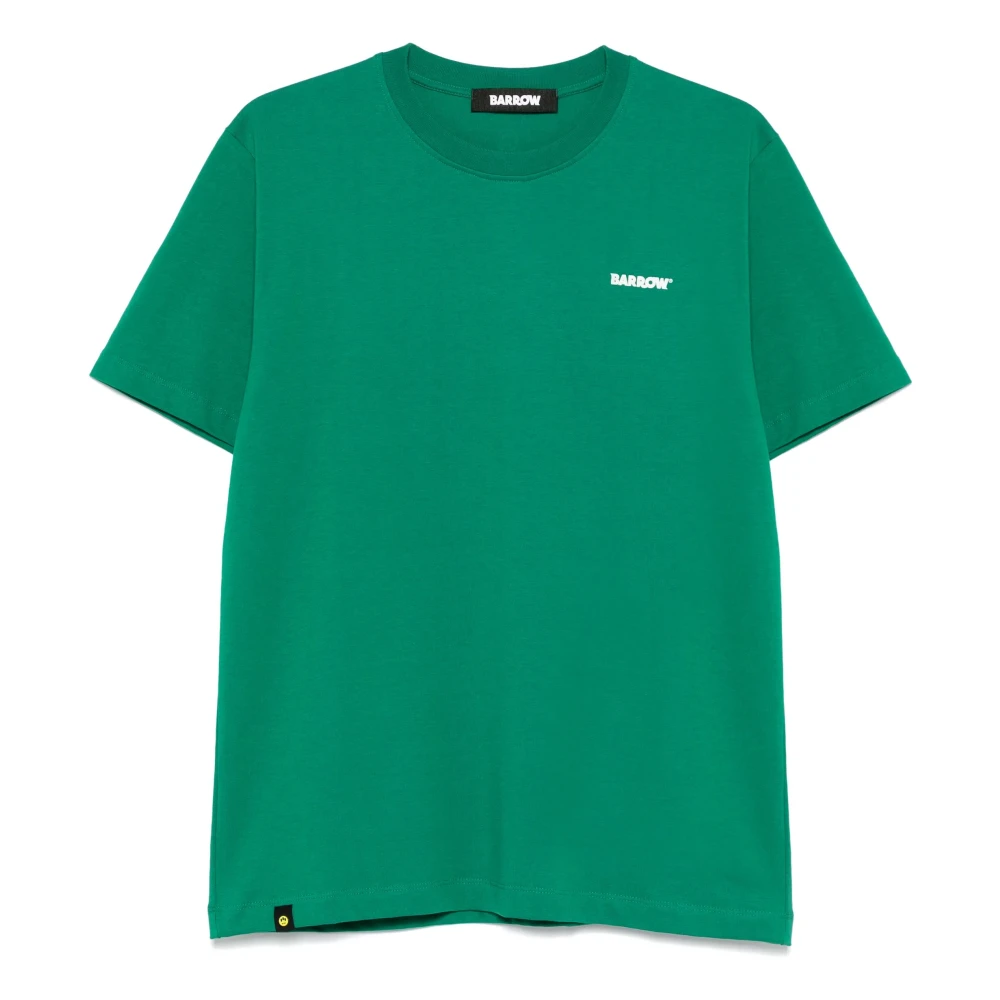 Barrow Groene Logo Crew Neck T-shirt Green Heren