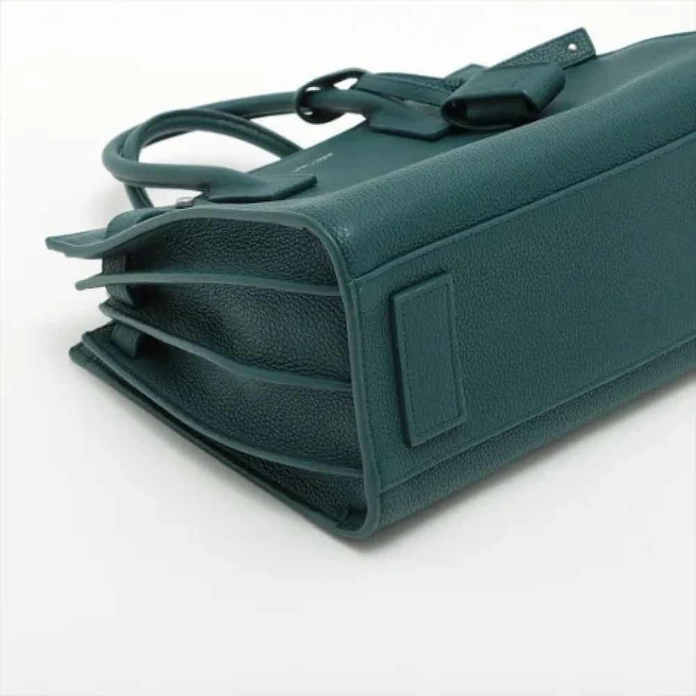 Yves Saint Laurent Vintage Pre-owned Leather handbags Green Dames