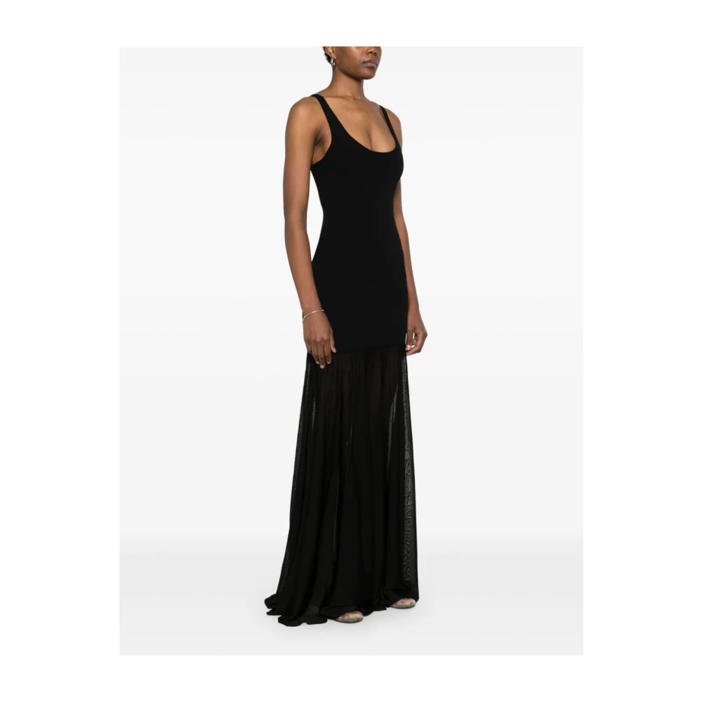 TotêMe Zwarte Jersey Stretch Jurk Black Dames