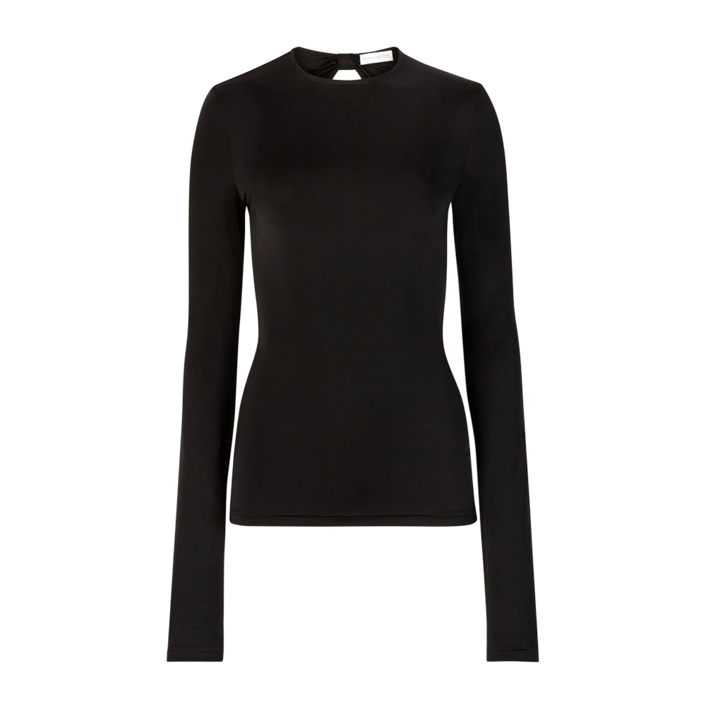 Nina Ricci Zwarte Rugloze Jersey Top Black Dames