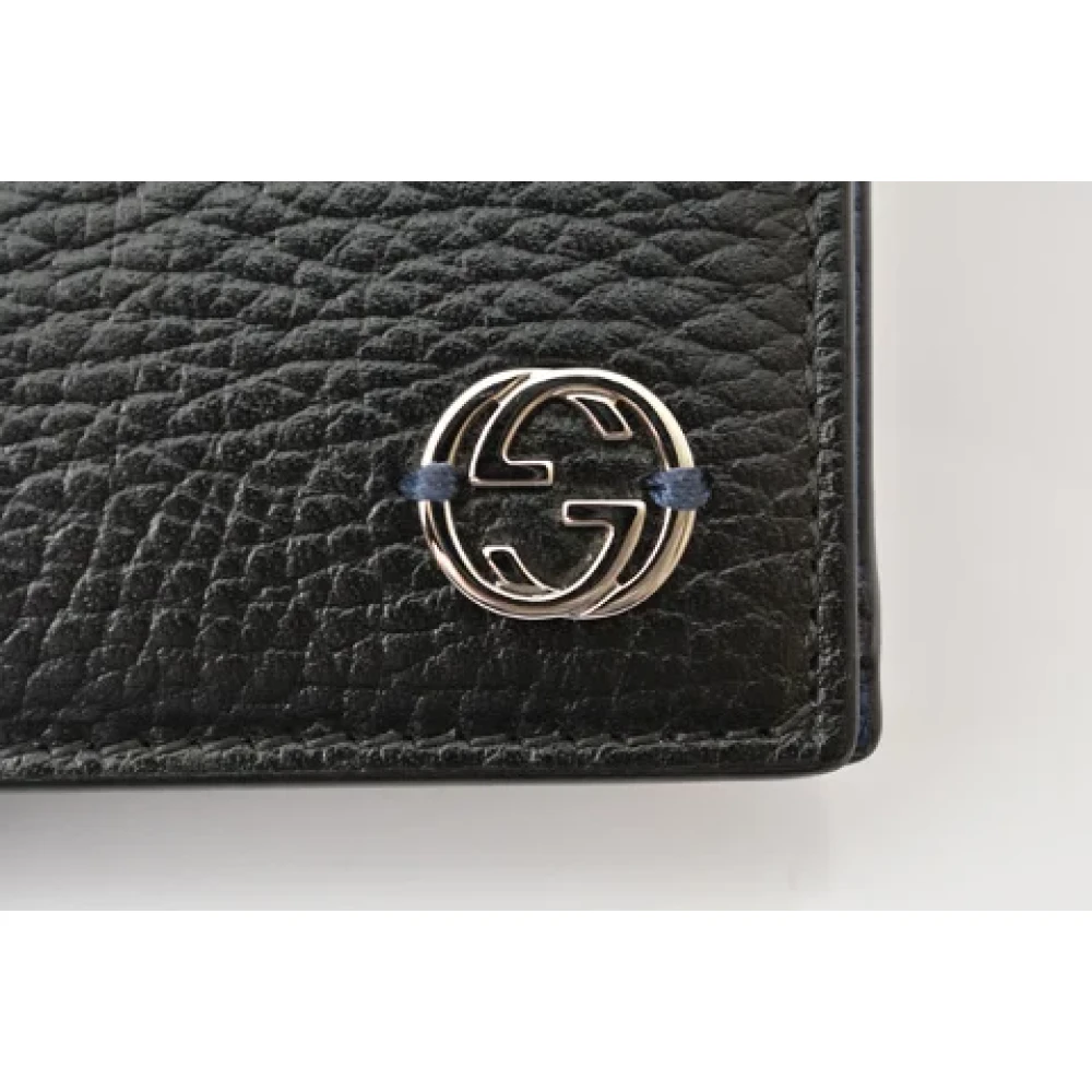 Gucci Vintage Pre-owned Leather wallets Black Heren