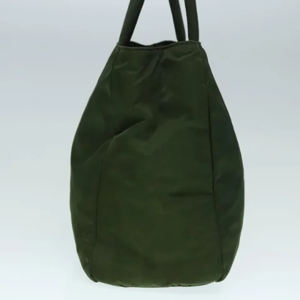 Prada Vintage Pre-owned Leather handbags Green Dames