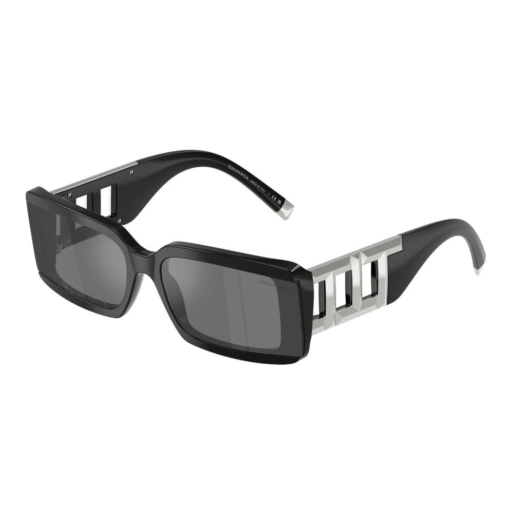 Tiffany Unisex Black/Grey Tf4197 84306G Sunglasses Acetate Squared Mirrored - Image 3