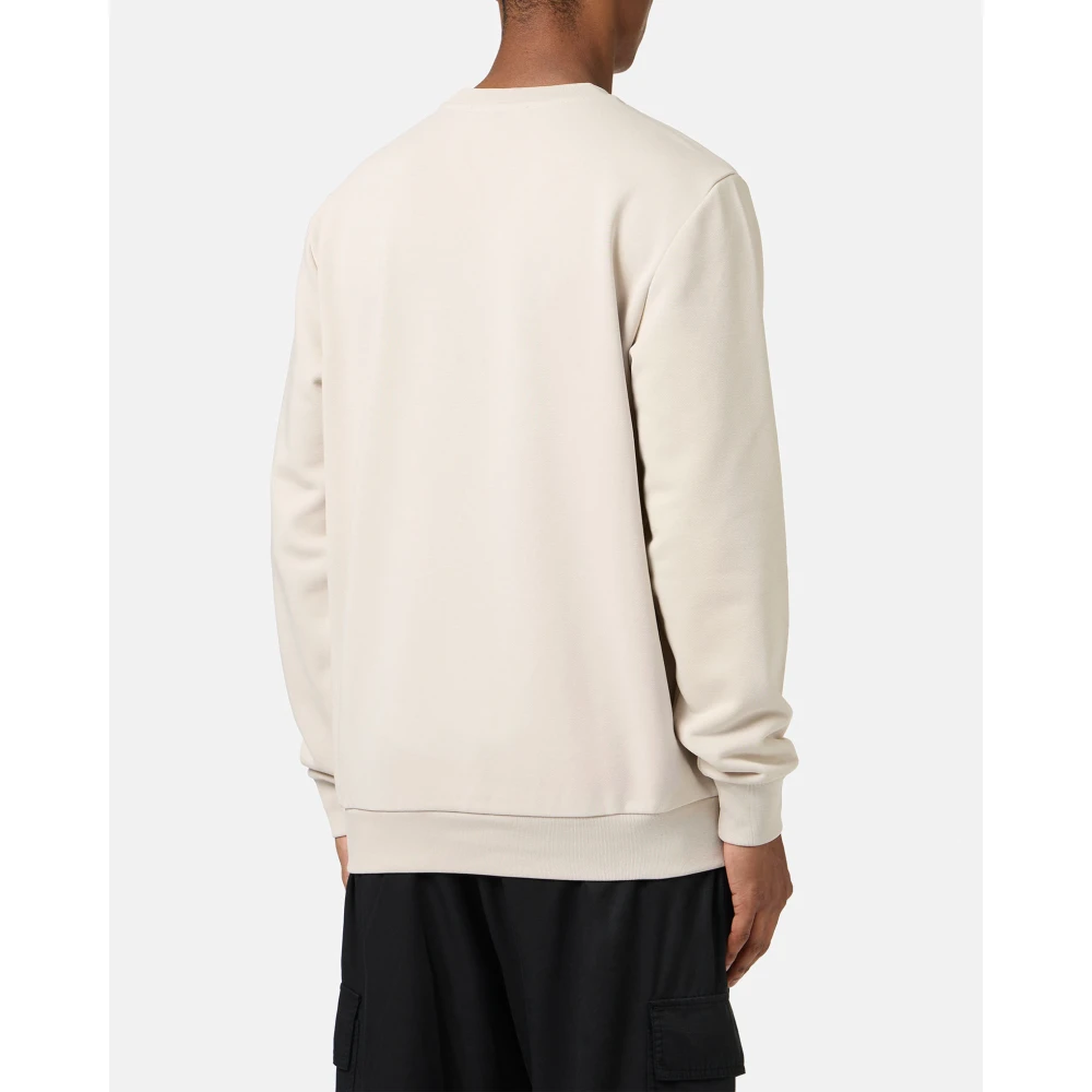 Iceberg Poeder witte crewneck sweatshirt in scuba stof en logo Beige Heren