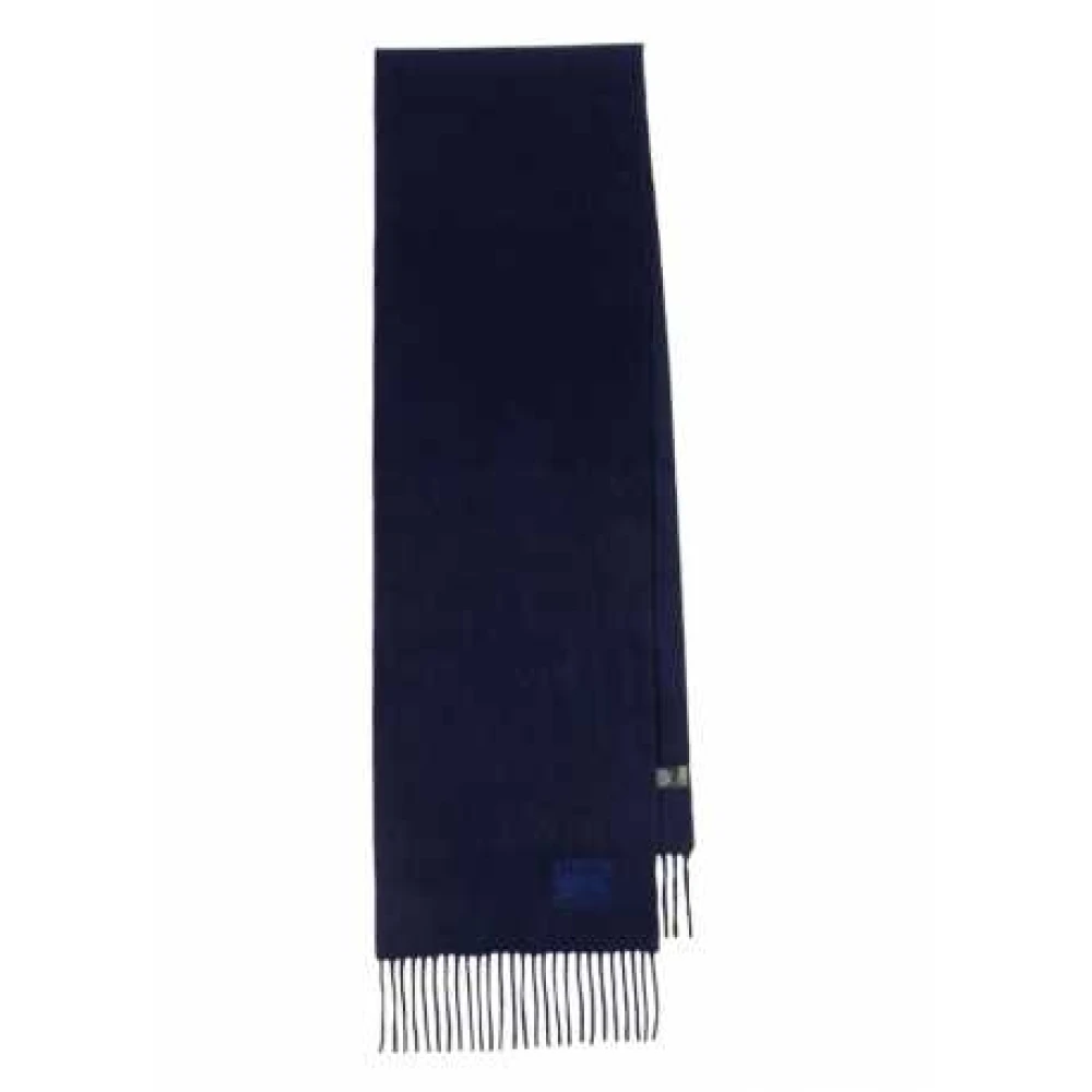 Paul Smith Marineblauwe Kasjmier Sjaal met Franjes Blue Unisex