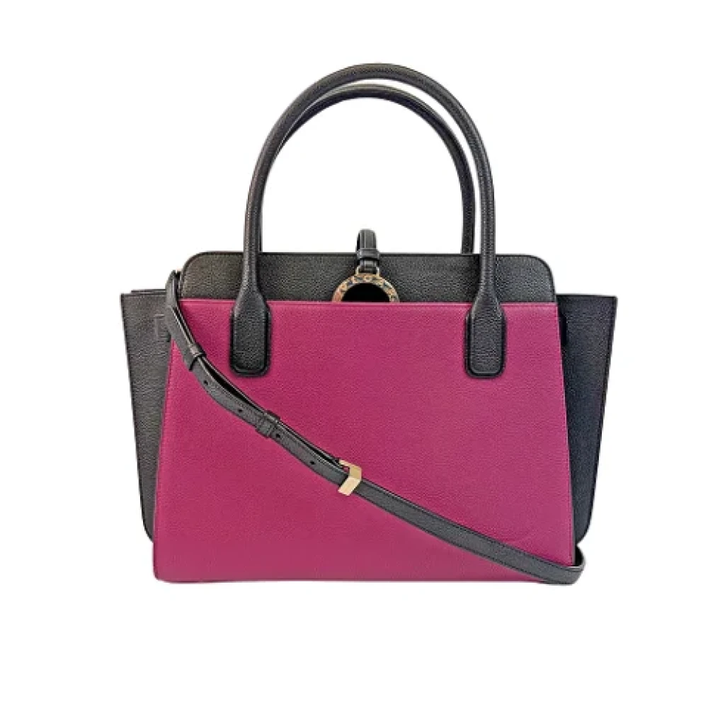 Bvlgari Vintage Pre-owned Leather handbags Red Dames