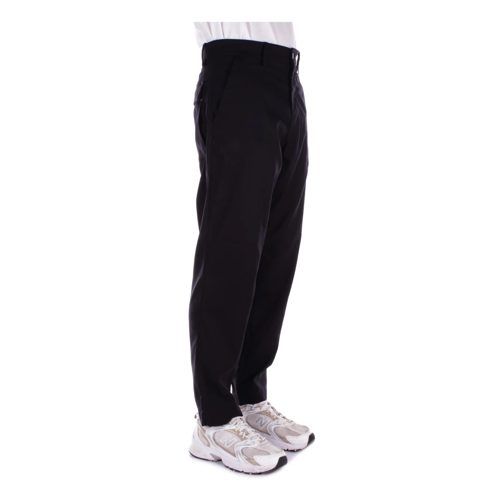 C.P. Company Zwarte Metropolis Broek Logo Zijzakken Black Heren