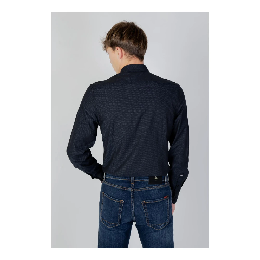 Antony Morato Blauwe Klassieke Kraag Shirt Herfst Winter Blue Heren