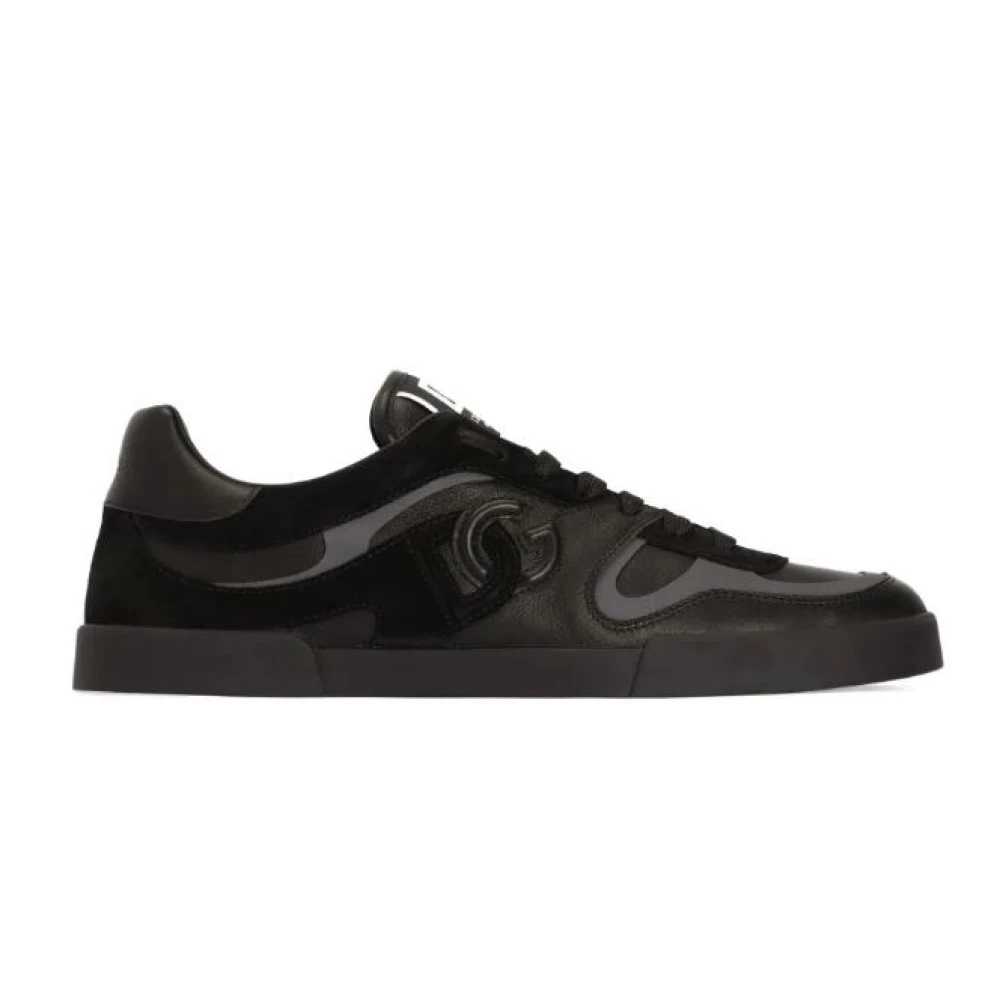 Dolce & Gabbana , Sneakers, Male, Black, 10 Uk, Portofino Trainers