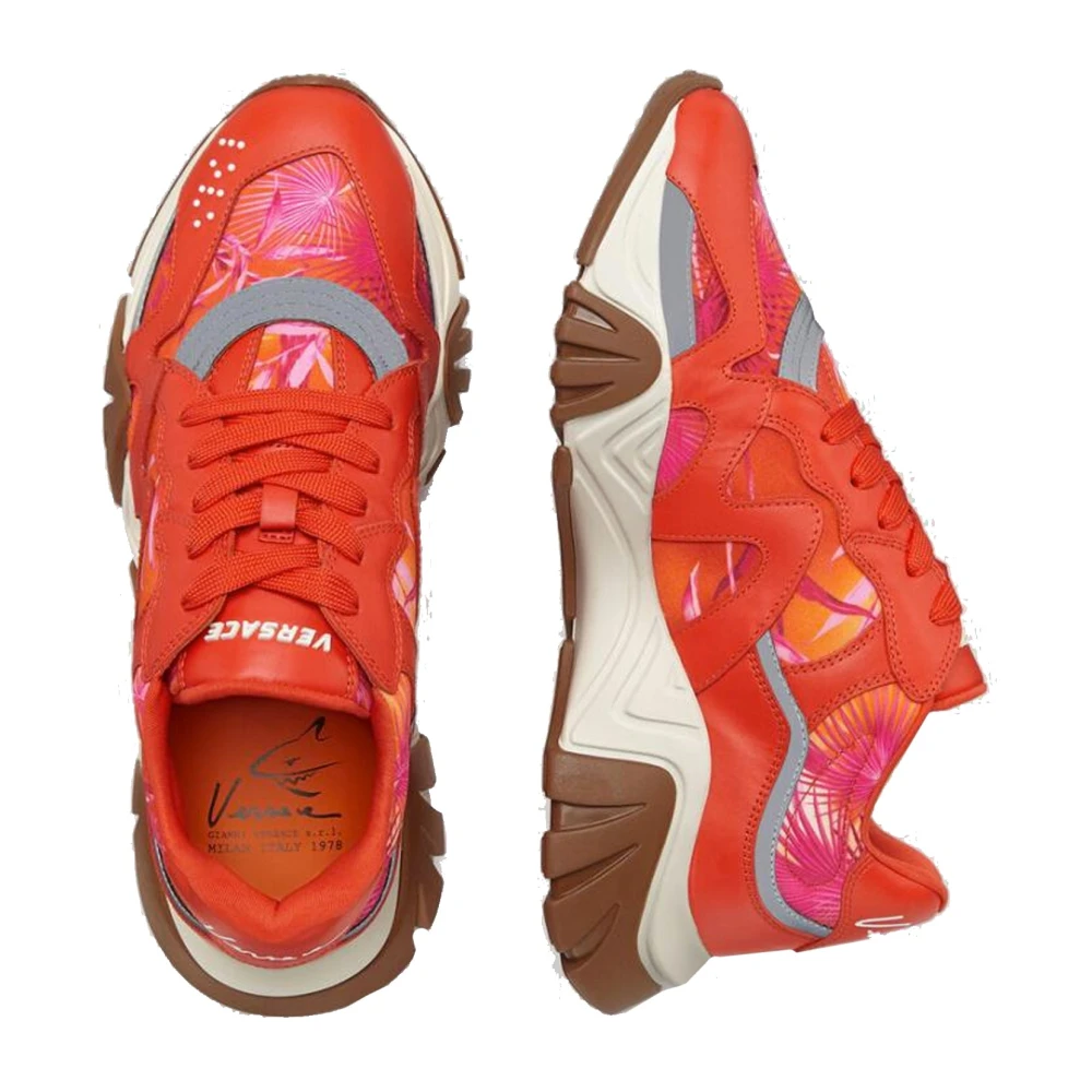 Versace Jungle Print Squalo Sneakers Red Dames