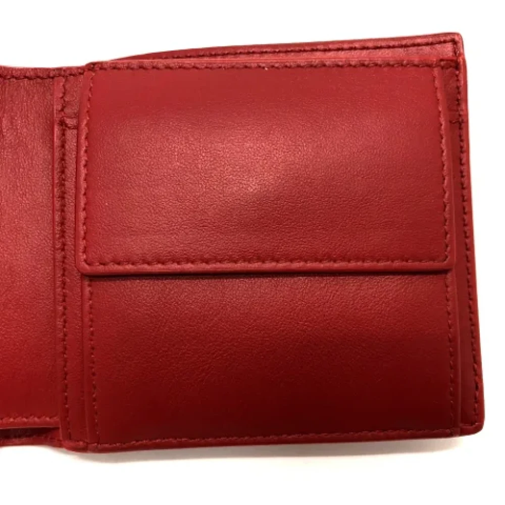 Bottega Veneta Vintage Pre-owned Leather wallets Red Dames