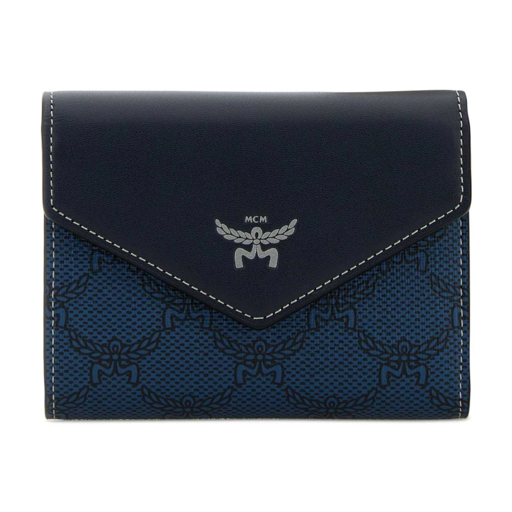 MCM Canvas Portemonnee Blue Dames