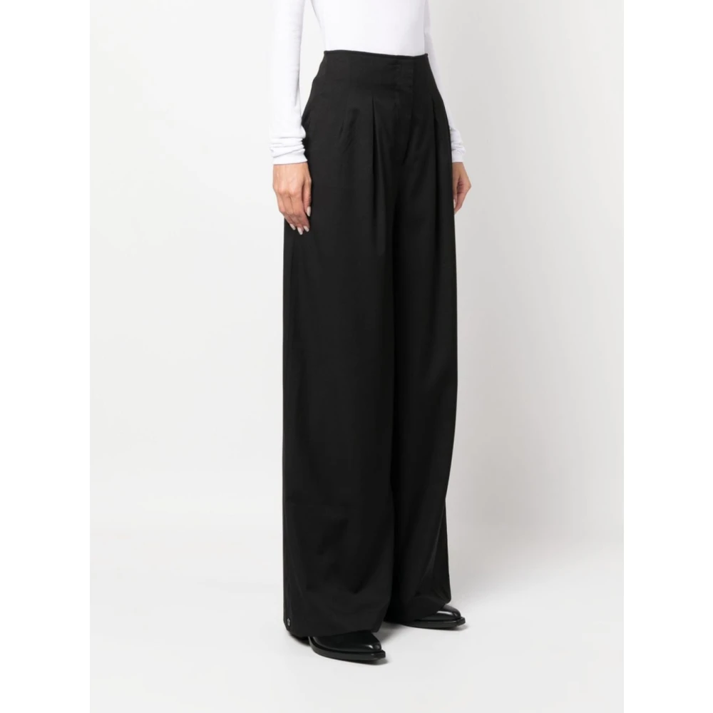 Remain Birger Christensen Zwarte Gedrapeerde Broek Black Dames