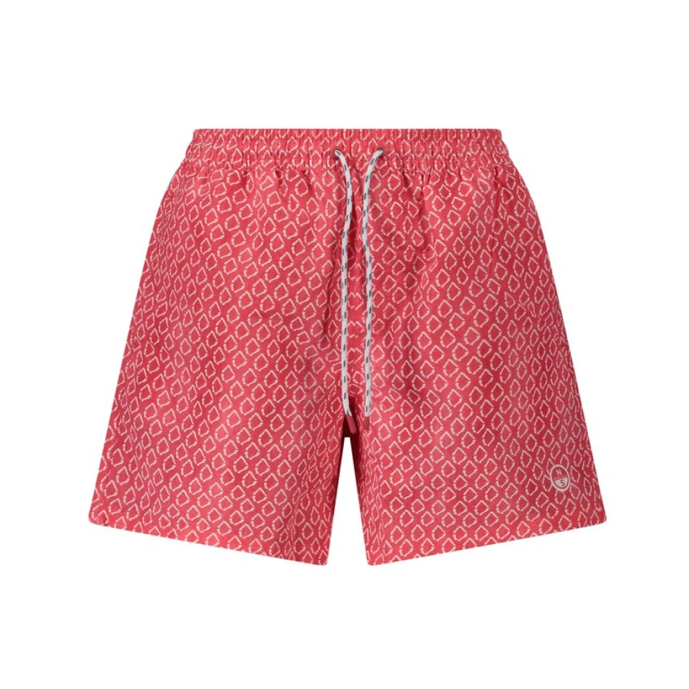 North Sails Red Beachwear, Male, L, Patterned Swim Boxer