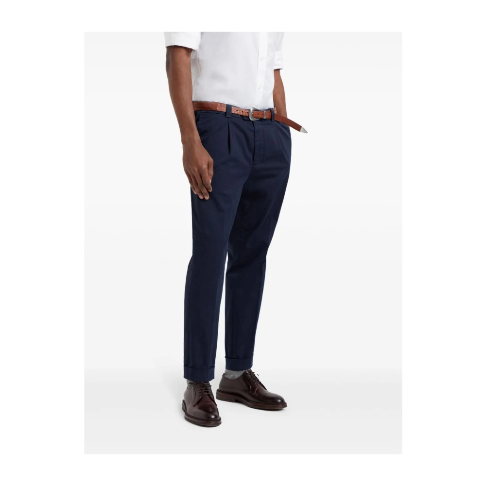 BRUNELLO CUCINELLI Blauwe Broek Stijlvol Blue Heren
