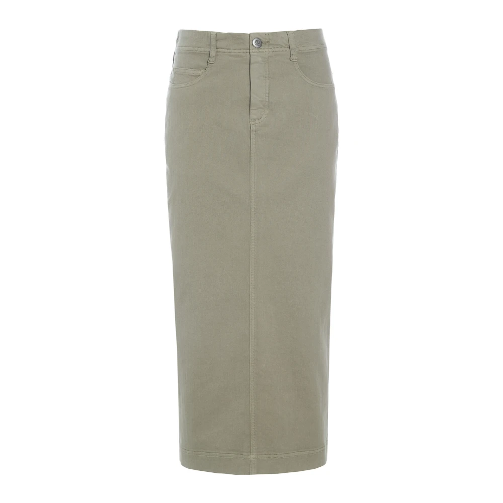 Bitte Kai Rand Zachte Khaki Denim Rok Jinzu Stijl Beige Dames
