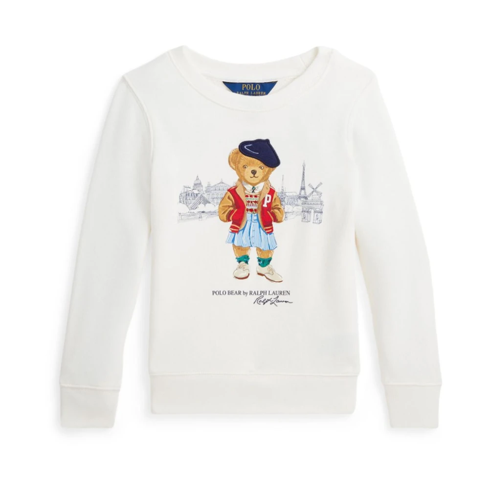 Ralph Lauren Barn Polo Bear Tröja Vit White, Flicka