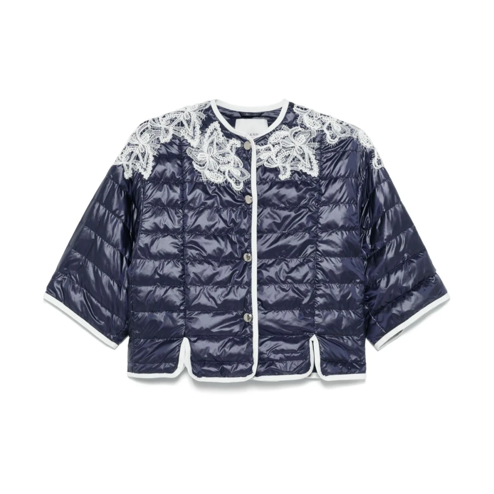 Ermanno Scervino Blauwe Jas met Drukknopen Blue Dames