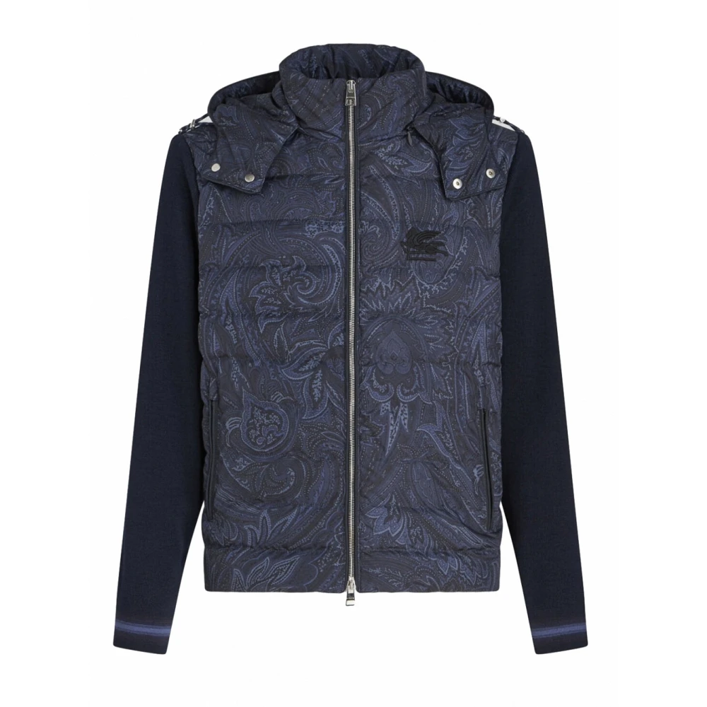 ETRO Warme Donsjas voor Koud Weer Blue Heren