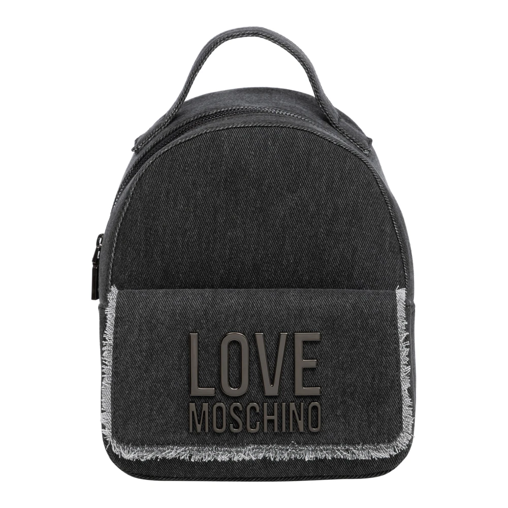Love Moschino Metal Logo Backpack Black Dames