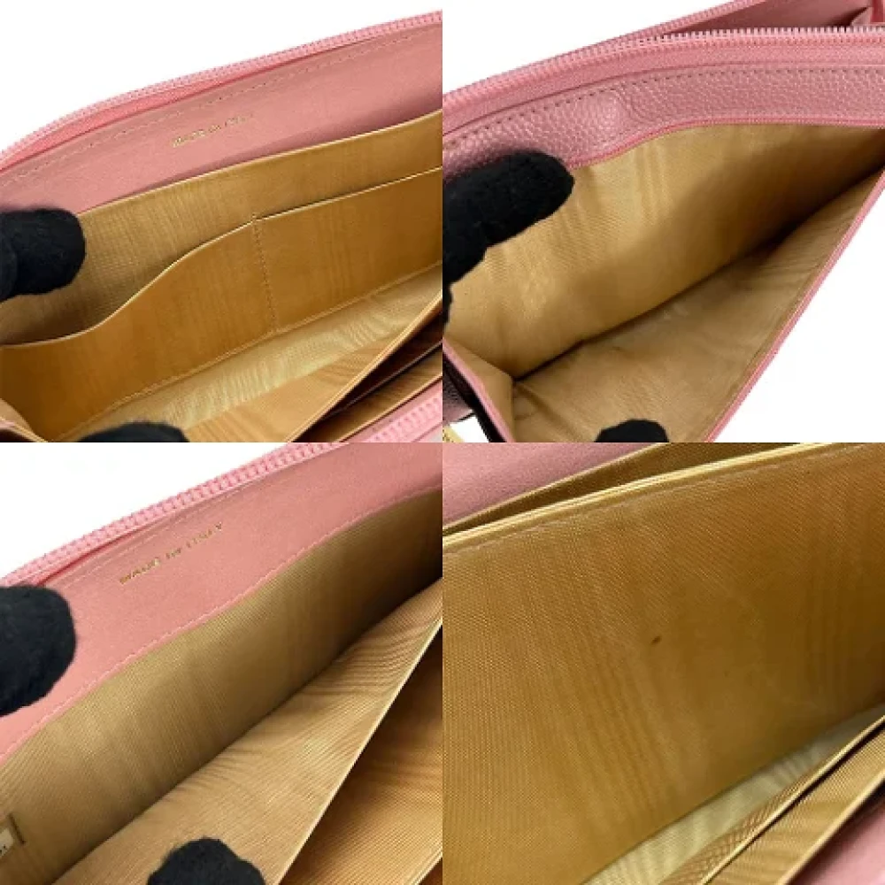 Chanel Vintage Pre-owned Leather wallets Pink Dames