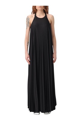 elegant-aermelos-maxi-kjole-sort