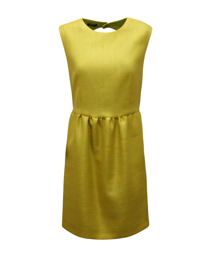 robe-jaune-texturee-avec-fermeture-eclair-au-dos
