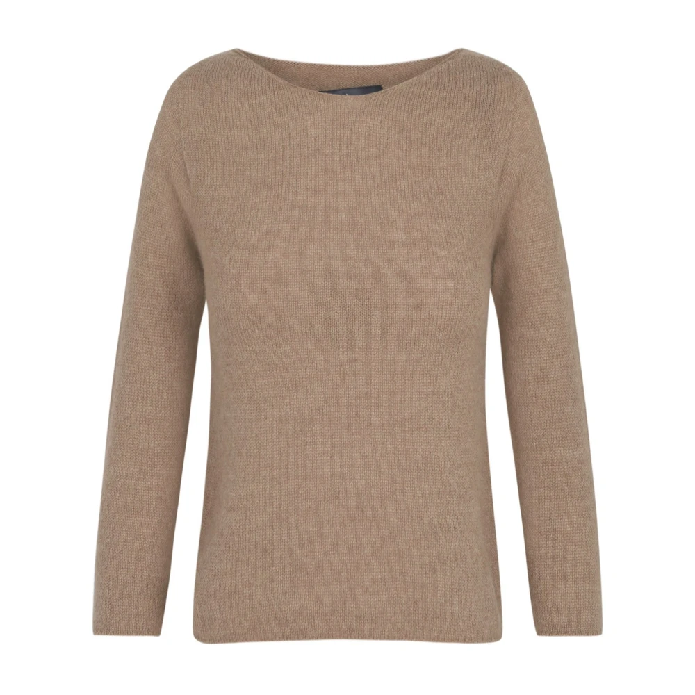 Cortana Alpaca Cashmere Silk Sweater Brown Dames