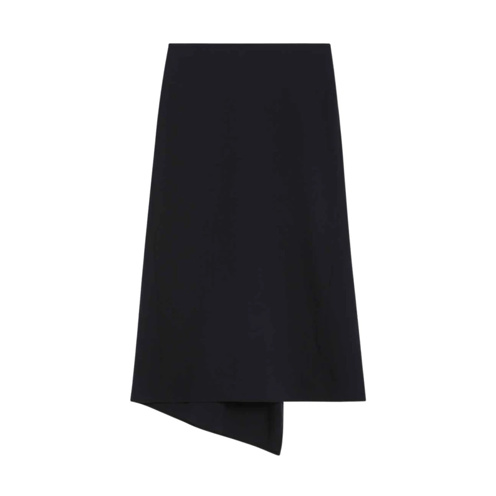 Victoria Beckham Women's Blue Wool Blend Skirt