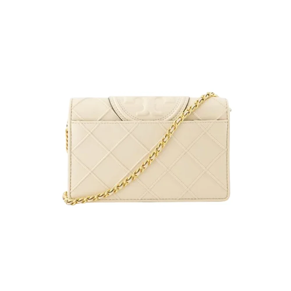 TORY BURCH Leather shoulder-bags Beige Unisex