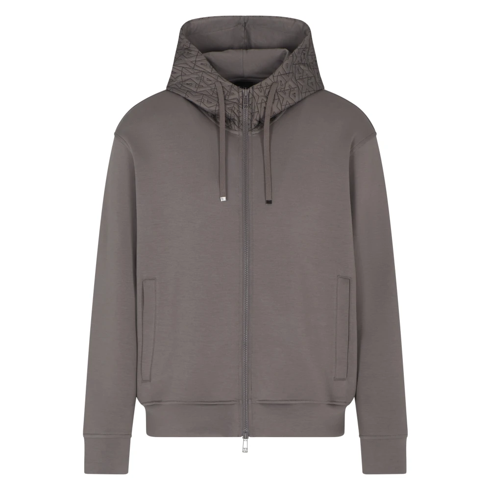 Armani Exchange Herren Grau Sweatshirt Mit Reißverschluss