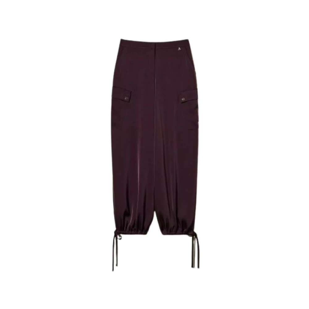 Twinset Paarse Broek Aw24 Purple Dames