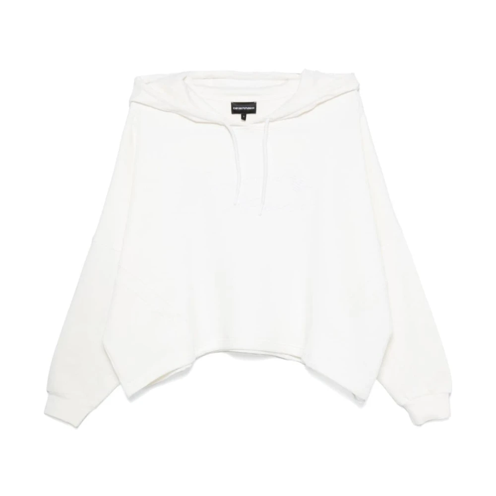 Emporio Armani Witte Sweater met Logo Detail White Dames