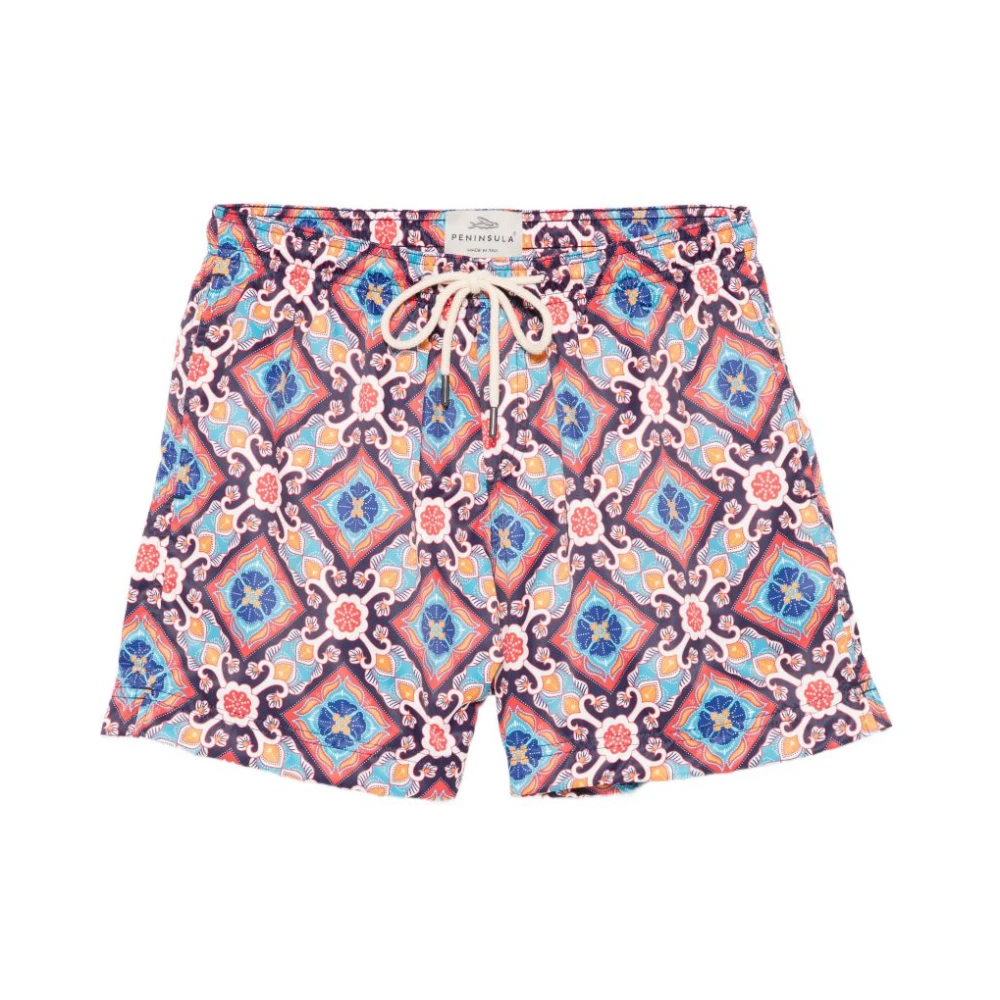 Peninsula Multicolor Positano Swim Shorts - Male - Beachwear - L - Swimwear