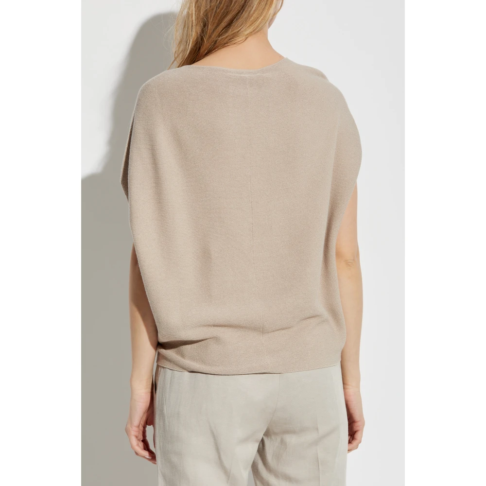 Emporio Armani Trui met ronde halslijn Beige Dames