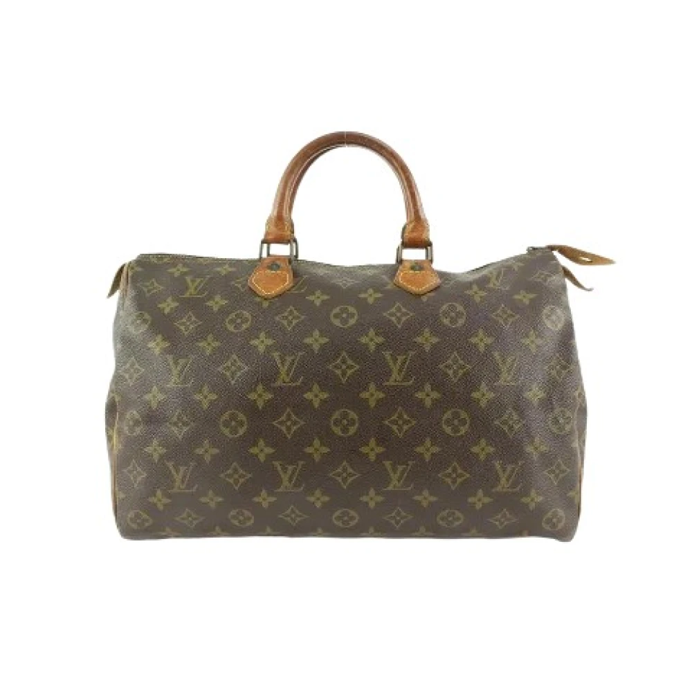 Louis Vuitton Vintage Canvas LV Väskor, Begagnade, Tillverkade i Frankrike Brown, Dam