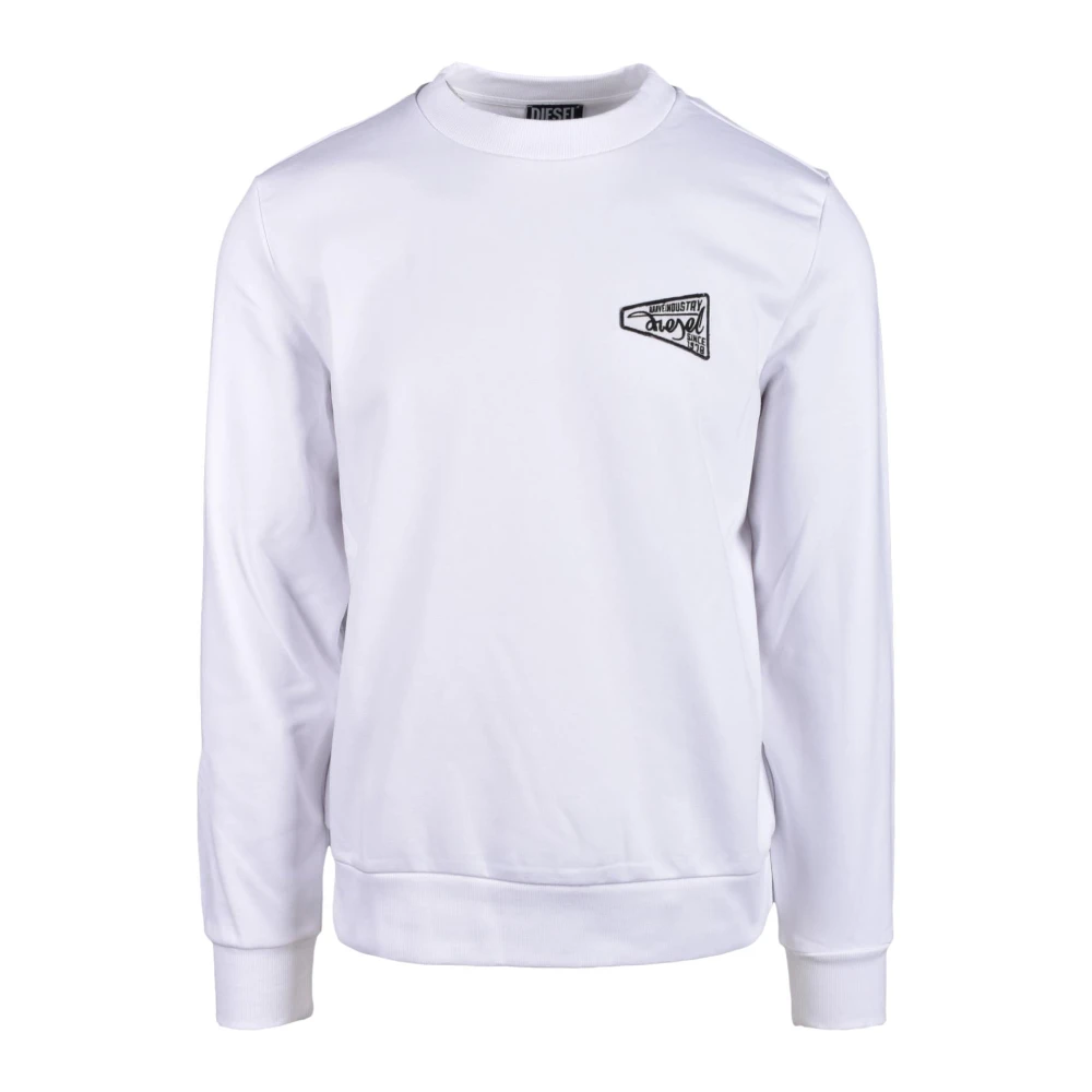 Diesel Katoenmix Sweater White Heren