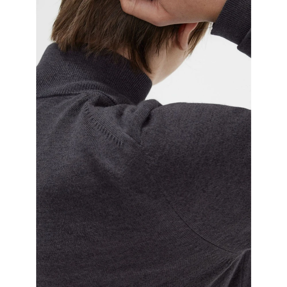Fred Perry Klassieke Half Zip Merino Wol Trui Gray Heren