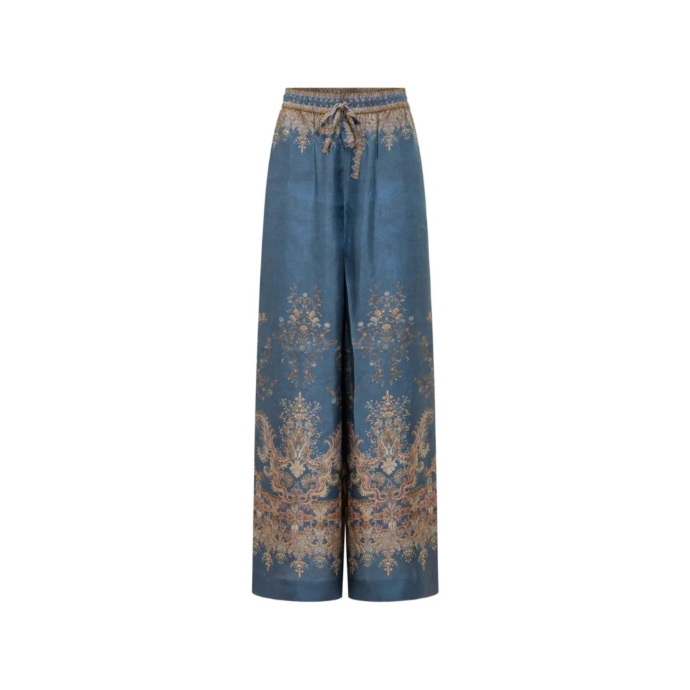 Zimmermann Valiant Track Pant - Female - Wide Trousers - Multicolor - Xs - Trousers