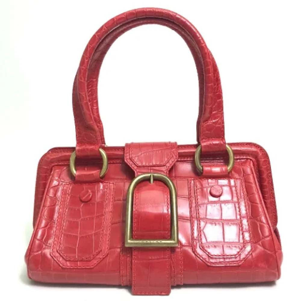 Celine Vintage Pre-owned Leather handbags Red Dames