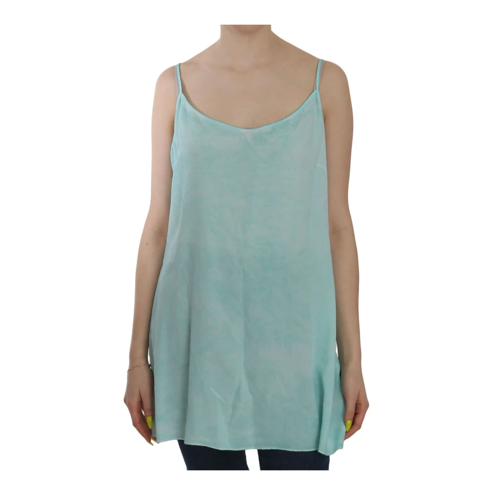 Ermanno Scervino Womens Silk Camisole Top - Blue - Size 46 - Image 2