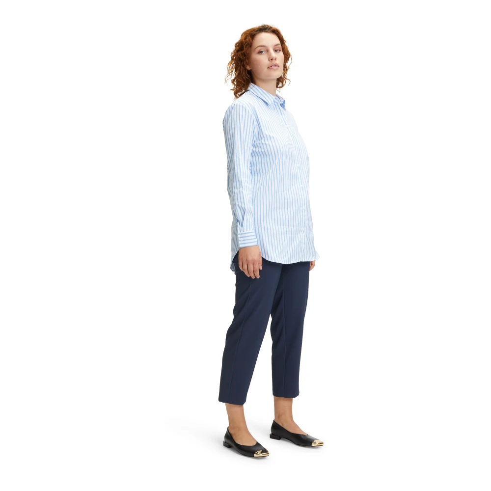 Betty & Co Gestreepte Lange Blouse Blue Dames