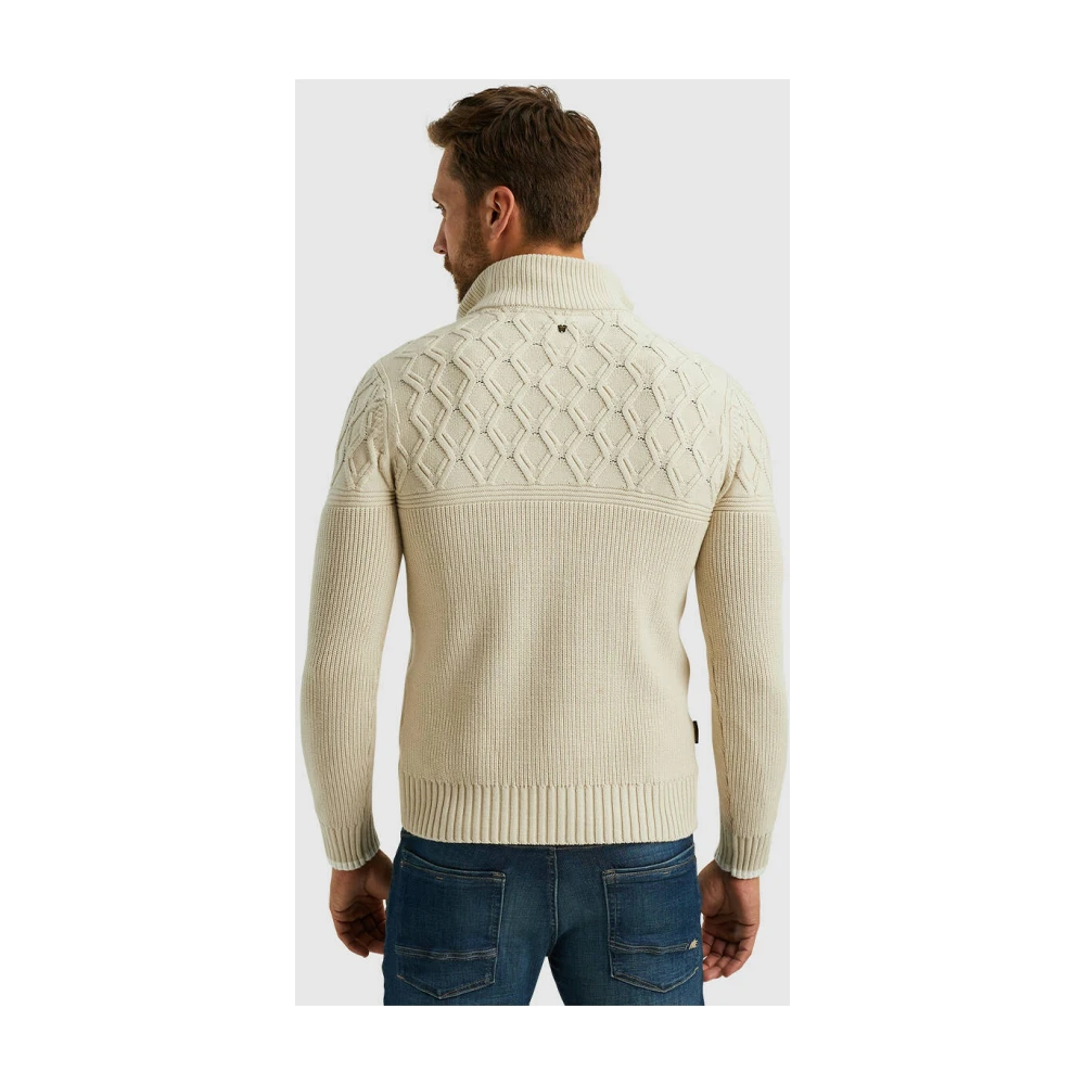 PME Legend Gebreide Half-Zip Sweater Beige Heren